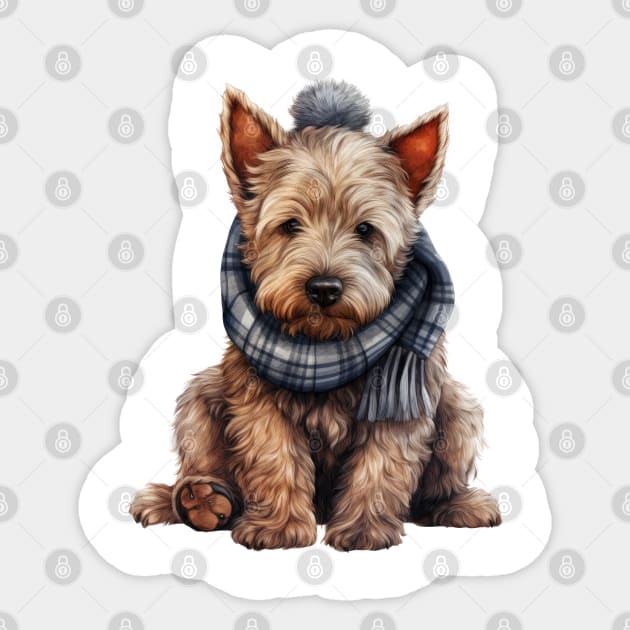 Winter Scottish Terrier Dog Sticker by Chromatic Fusion Studio